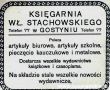 227.Gostyn 1936r.- reklama ksiegarni Wladyslawa Stachowskiego.