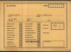 1. Teczka sporzadzona w Arolsen Archiwum dla dokumentow ksiedza Jana Dziegieckiego - wieznia KL Dachau (zrodlo - Arolsen Archives)