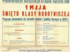 1015.Plakat 1 MAJA w Gostyniu (1977r.)