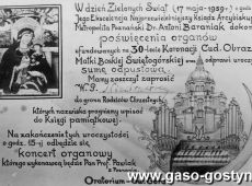 102.Zaproszenie na uroczystosc poswiecenia organow-Sw. Gora (17.05.1959r.)