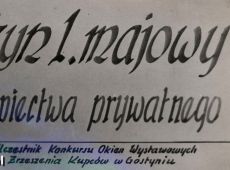 1022.Konkurs okien wystawowych dekorowanych na dzien 1 maja 1949r.