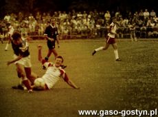 1032.Mecz reprezentacji U-18 Polska-Francja na stadionie OSiR w Gostyniu (13 sierpnia 1991 r.), Polacy poniesli porazke 0-1 (bramke w 33 minucie strzelil Vincent Petit).JPG