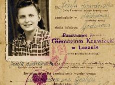 1045.Zaswiadczenie upowazniajace do przejazdu koleja ze stacji Godurowo do Leszna (1949 r.)