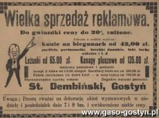 1053. Reklama z Oredownika Gostynskiego (Gostyn, 1930 r.)