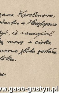 1053.Donos o pobiciu uczennicy przez Jerzego Hrabaka (kierownika Katolickiej Jednoklasowej Szkoly Powszechnej w Starym Gostyniu) za uzywanie jezyka polskiego (1928 r.)