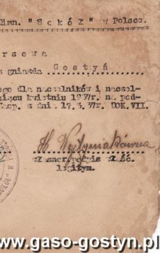 1055.Legitymacja kursowa Towarzystwa Gimnastycznego Sokol (1937 r.)