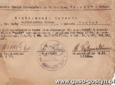 1055.Legitymacja kursowa Towarzystwa Gimnastycznego Sokol (1937 r.)