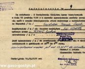 106.Zaswiadczenie upowazniajace do poruszania sie od godz.22 do 6 w okresie stanu wojennego ( godzina milicyjna)-Gostyn 16 grudnia 1981r.