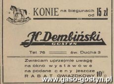 1061.Reklama z Oredownika Gostynskiego (Gostyn, 1938 r.)