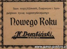 1067.Zyczenia na Nowy 1939 Rok od Henryka Dembinskiego (31 grudnia 1938 r.)