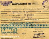 107.Zaswiadczenie upowazniajace do poruszania sie od godz.22 do 6 w okresie stanu wojennego ( godzina milicyjna)-Gostyn 16 grudnia 1981r.