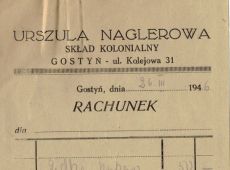 1089.Rachunek (Urszula Naglerowa, Sklad Kolonialny) - 26 marca 1946 r.