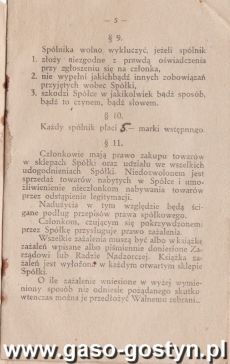 1092.Ksiazeczka czlonkostwa - ZGOGA Spolka Spozywcow w Gostyniu (1920 r.)