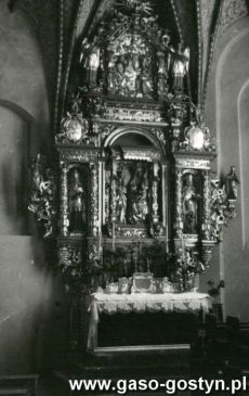 1095.Oltarz w kaplicy sw. Anny w kosciele farnym w Gostyniu (1958 r.)