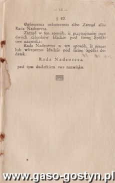 1096.Ksiazeczka czlonkostwa - ZGOGA Spolka Spozywcow w Gostyniu (1920 r.)