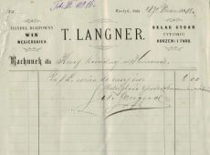 1106.Rachunek za wino do mszy swietej wystawiony dla Kasy Koscielnej w Kunowie (28 wrzesnia 1882 r.)