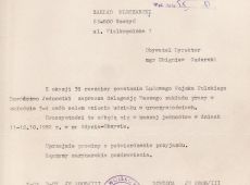1114.Zaproszenie dla delegacji Spoldzielni Mleczraskiej w Gostyniu na obchody 39. rocznicy powstania Ludowego Wojska Polskiego (1982 r.)