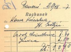 1160.Rachunek za ozdoby choinkowe dla Kasy Koscielnej w Starym Gostyniu wystawiony w Drogerii Teatralnej w Poznaniu (1937 r.)