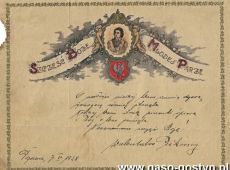 1168.Telegram slubny z 1928 roku