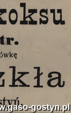 1171.Reklama z Oredownika Urzedowego Powiatu Gostynskiego (1925 r.)