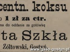 1171.Reklama z Oredownika Urzedowego Powiatu Gostynskiego (1925 r.)