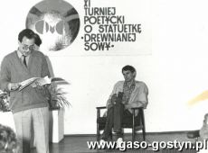 1171.XI Turniej Poetycki w Gostyniu (15.05.1988) Marek Klups czyta nagrodzone wiersze.