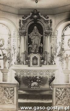 1172.Oltarz Serca Jezusowego w kaplicy przy Zakladzie Siostr Milosierdzia (szpitalu) w Gostyniu (1921 r.)