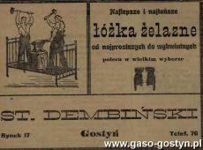 1172.Reklama z Oredownika Urzedowego Powiatu Gostynskiego (1925 r.)