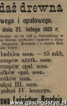 1174.Reklama z Oredownika Urzedowego Powiatu Gostynskiego (1925 r.)