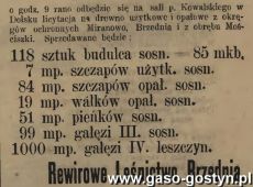 1174.Reklama z Oredownika Urzedowego Powiatu Gostynskiego (1925 r.)