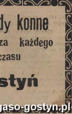 1178.Reklama z Oredownika Urzedowego Powiatu Gostynskiego (1925 r.)