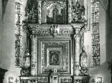 1180.Prezbiterium w kosciele farnym w Gostyniu (ok. 1960 r.)