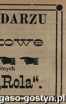 1180.Reklama z Oredownika Urzedowego Powiatu Gostynskiego (1925 r.)