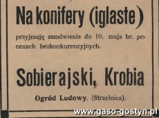 1181.Reklama z Oredownika Urzedowego Powiatu Gostynskiego (1925 r.)