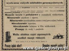 1186.Reklama z Oredownika Urzedowego Powiatu Gostynskiego (1925 r.)