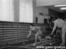 1187.Kregielnia KS Start w Gostyniu - towarzyski turniej w kreglarstwie pomiedzy klubami siatkarskimi MZKS Kania Gostyn i BSG Motor Steinach (NRD) - 1987 r..JPG