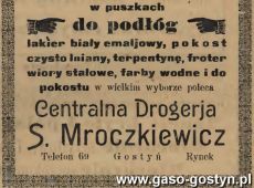 1187.Reklama z Oredownika Urzedowego Powiatu Gostynskiego (1925 r.)