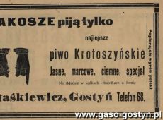 1190.Reklama z Oredownika Urzedowego Powiatu Gostynskiego (1925 r.)