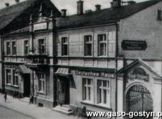 1195.Deutsches Haus przy Bahnhofstrasse (ul.Kolejowa) w Gostyniu, przed wojna Hotel Polonia Wladyslawa Jezierskiego