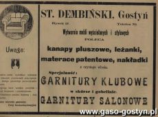 1195.Reklama z Oredownika Urzedowego Powiatu Gostynskiego (1925 r.)