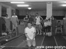 1197.Kregielnia KS Start w Gostyniu - towarzyski turniej w kreglarstwie pomiedzy klubami siatkarskimi MZKS Kania Gostyn i BSG Motor Steinach (NRD) - 1987 r..JPG