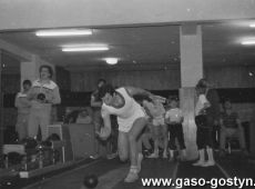 1198.Kregielnia KS Start w Gostyniu - towarzyski turniej w kreglarstwie pomiedzy klubami siatkarskimi MZKS Kania Gostyn i BSG Motor Steinach (NRD) - 1987 r..JPG