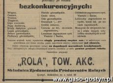 1198.Reklama z Oredownika Urzedowego Powiatu Gostynskiego (1925 r.)