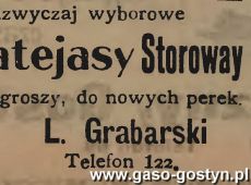 1200.Reklama z Oredownika Urzedowego Powiatu Gostynskiego (1925 r.)