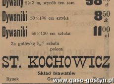 1205.Reklama z Oredownika Urzedowego Powiatu Gostynskiego (1925 r.)