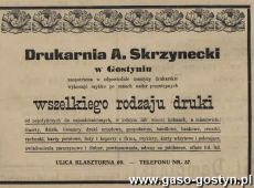 1206.Reklama z Oredownika Urzedowego Powiatu Gostynskiego (1925 r.)