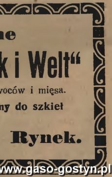 1208.Reklama z Oredownika Urzedowego Powiatu Gostynskiego (1925 r.)