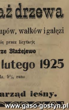 1210.Reklama z Oredownika Urzedowego Powiatu Gostynskiego (1925 r.)