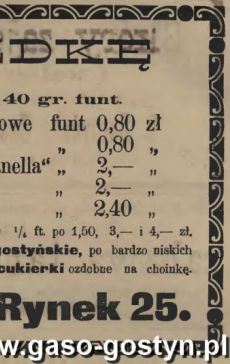 1211.Reklama z Oredownika Urzedowego Powiatu Gostynskiego (1925 r.)