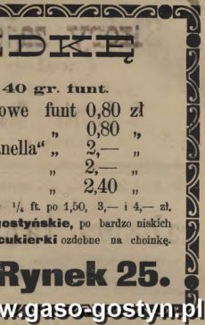 1211.Reklama z Oredownika Urzedowego Powiatu Gostynskiego (1925 r.)